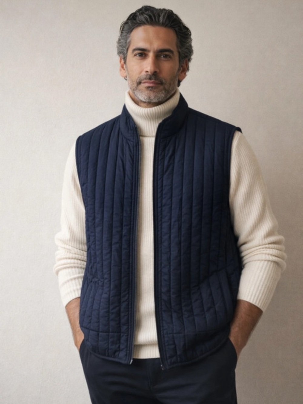 Michael Kors Quilted Vest XXL Men’s Layering Jacket Navy Blue